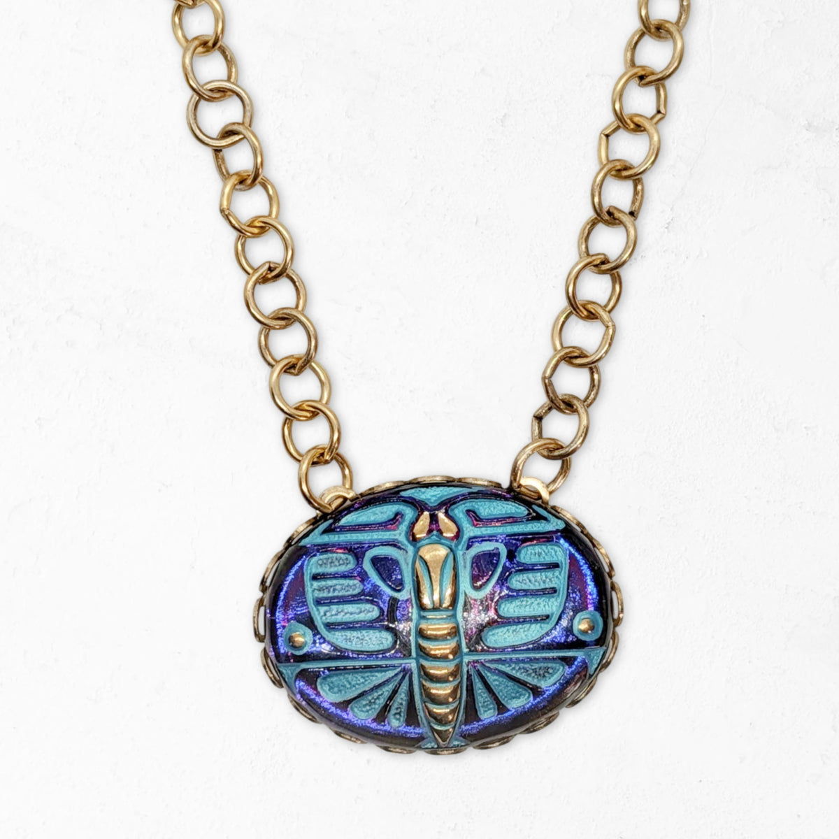 Vintage Button Necklace • Deco Butterfly