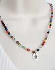 Vintage Mardi Gras Bead Necklace • Fleur de Lis