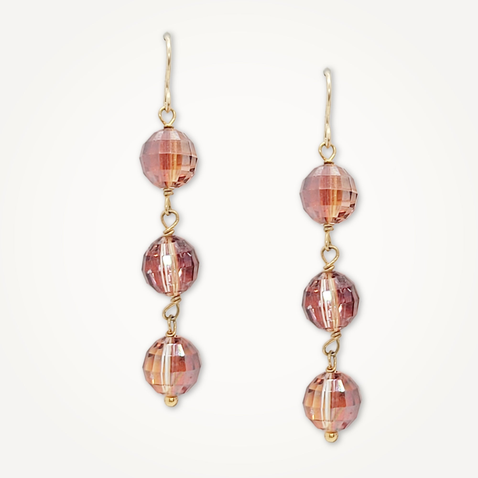 Beatrix Bell Handcrafted Jewelry Volcano Drop Crystal Earrings