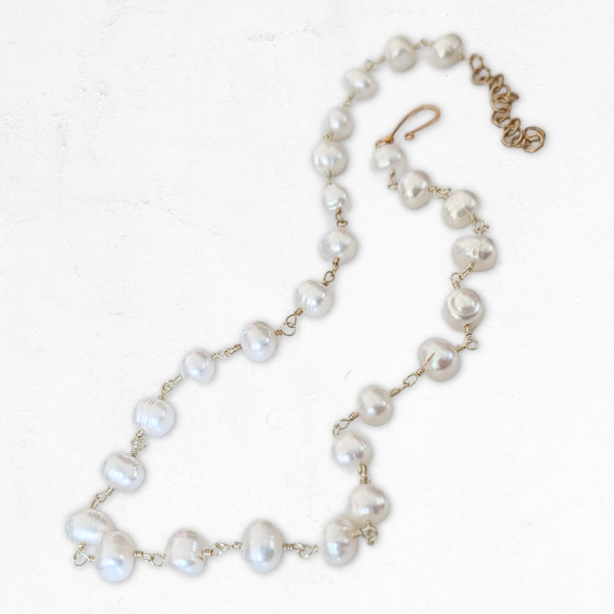 Hand Wrapped Freshwater Pearl Necklace