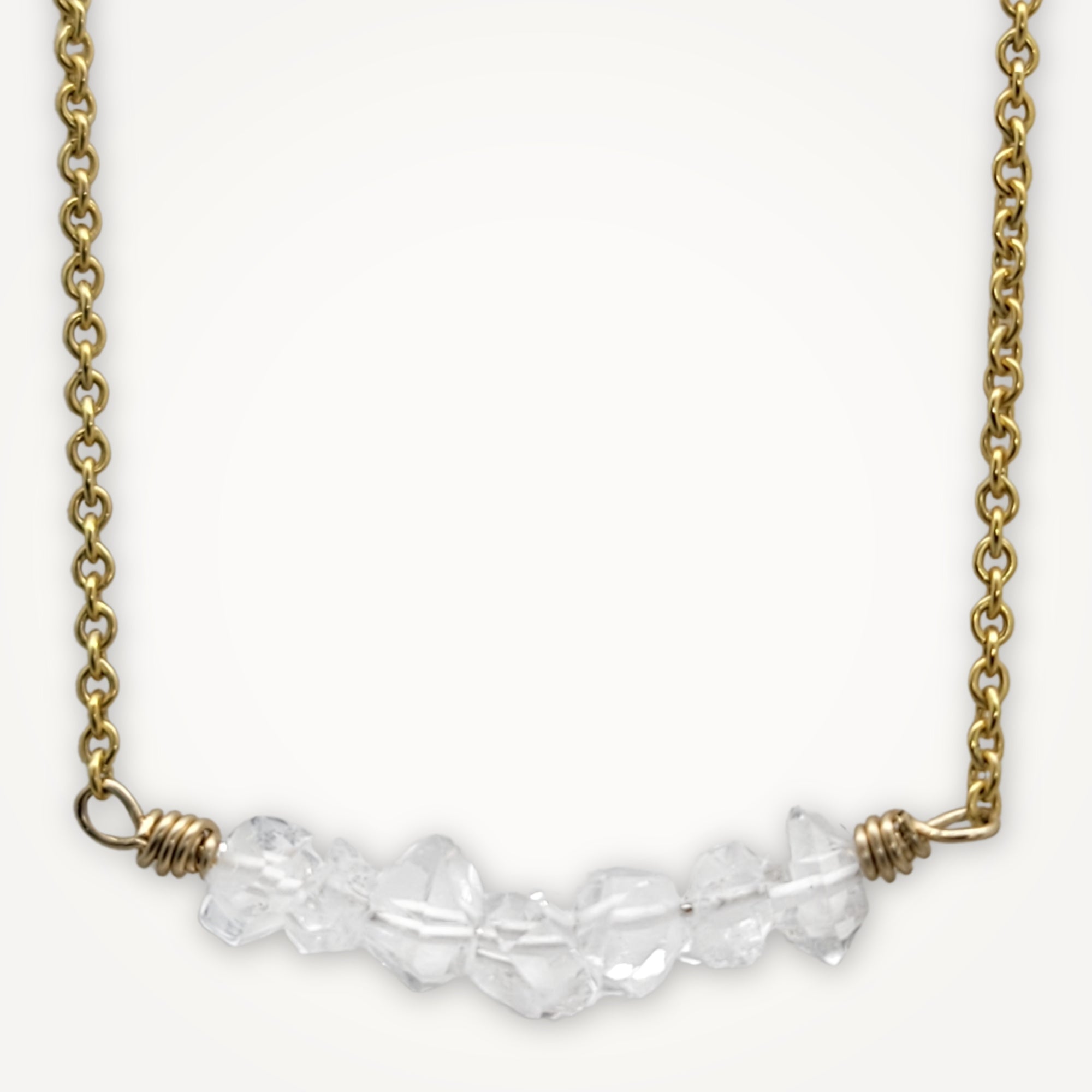 Gold + Delicate • Herkimer Diamond Necklace