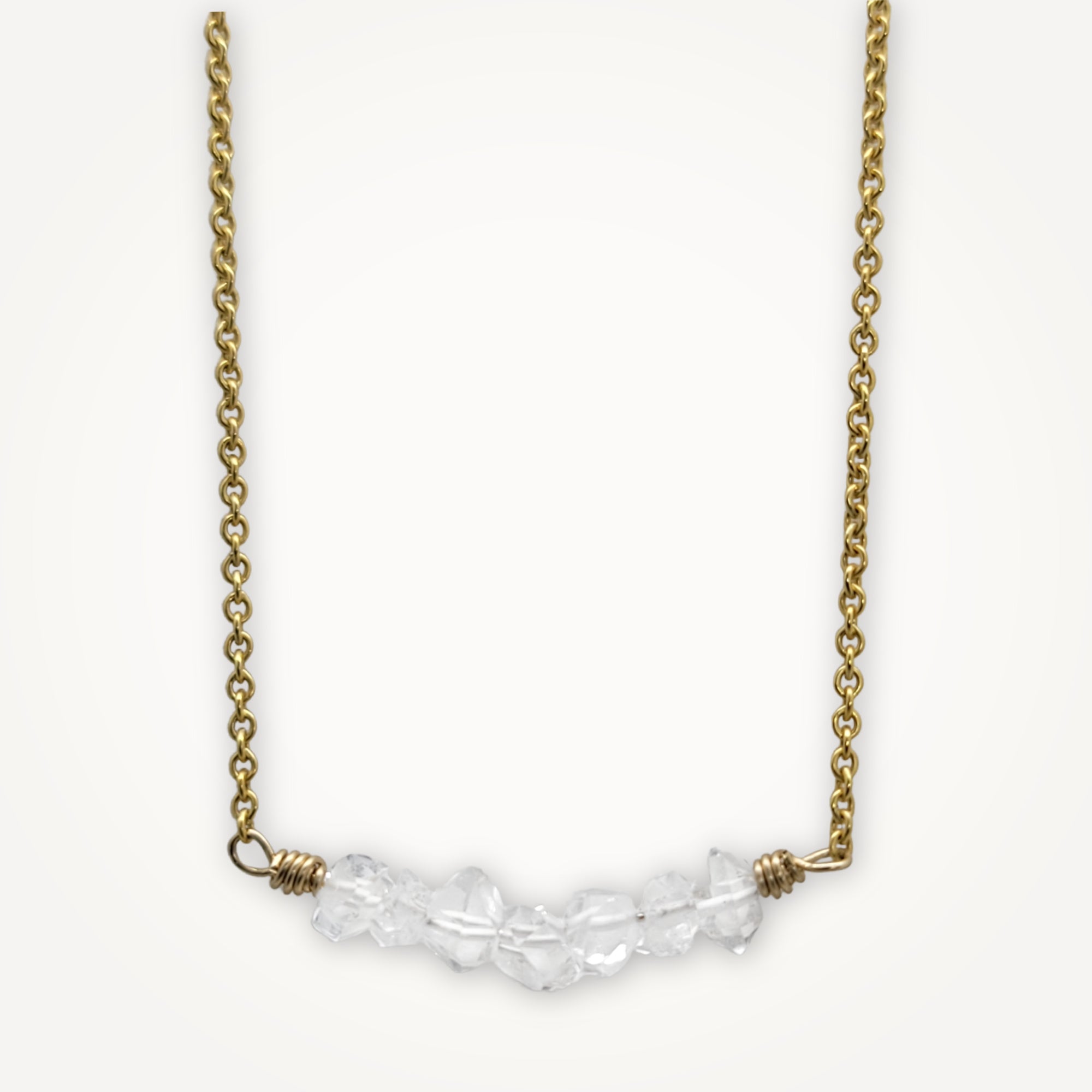 Gold + Delicate • Herkimer Diamond Necklace