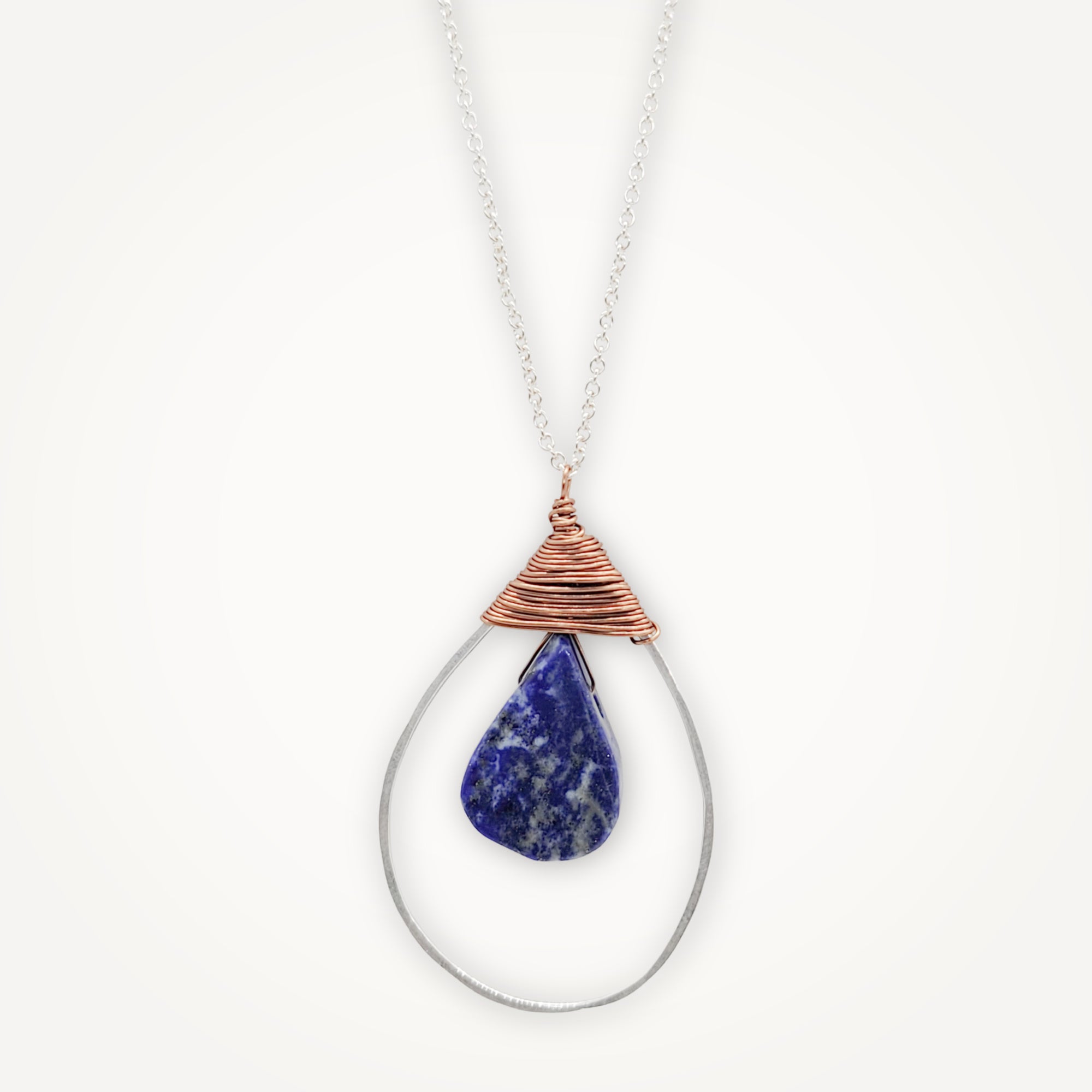 Mixed Metal Lapis Lazuli Necklace