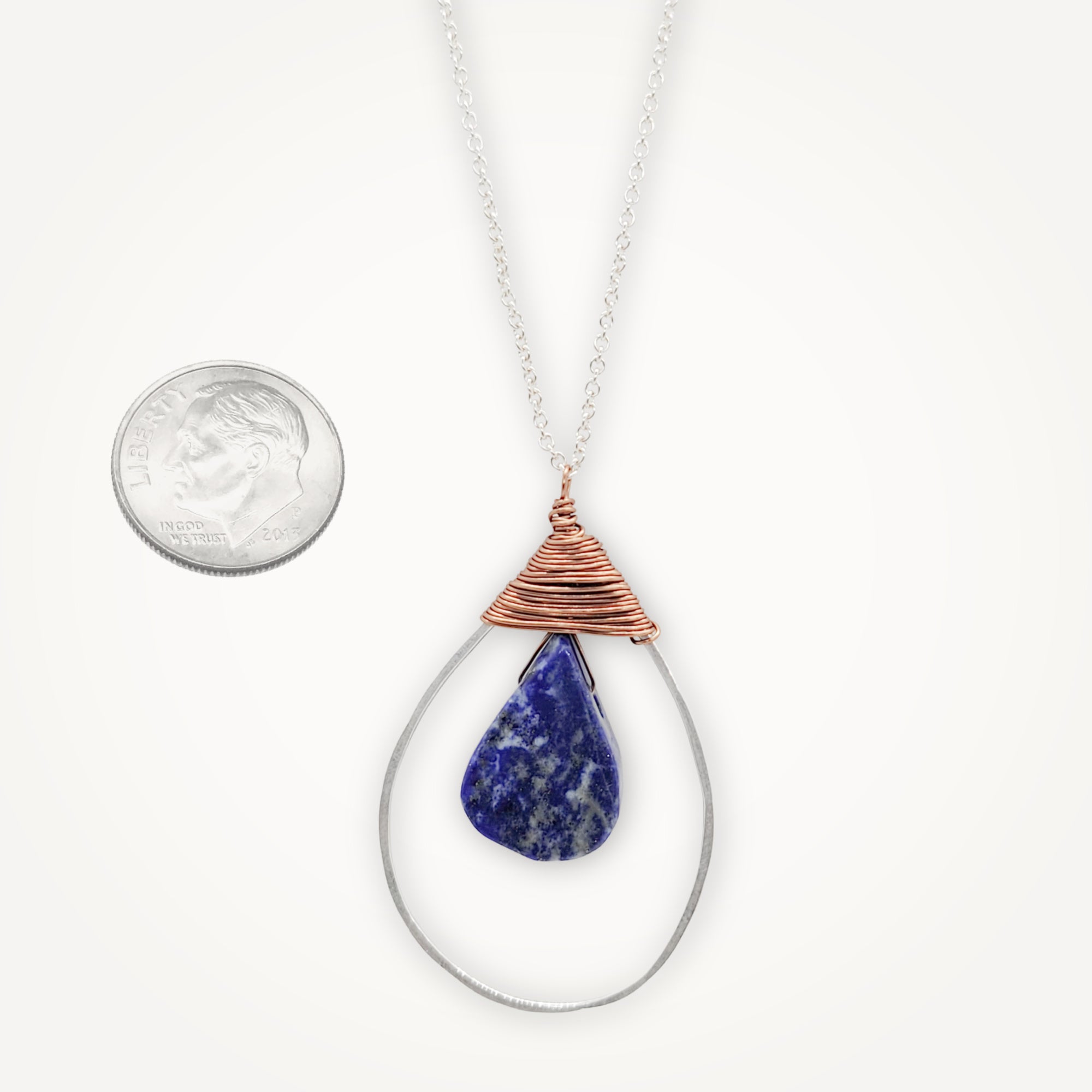 Mixed Metal Lapis Lazuli Necklace