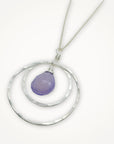Orbit Hoop Necklace • Violet Quartz
