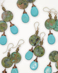 Charming Copper Earrings • Turquoise