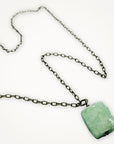 Green Brick Druzy Necklace