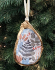 Woodland Foliage Hygge Christmas Tree Oyster Ornament • Choice of Pattern