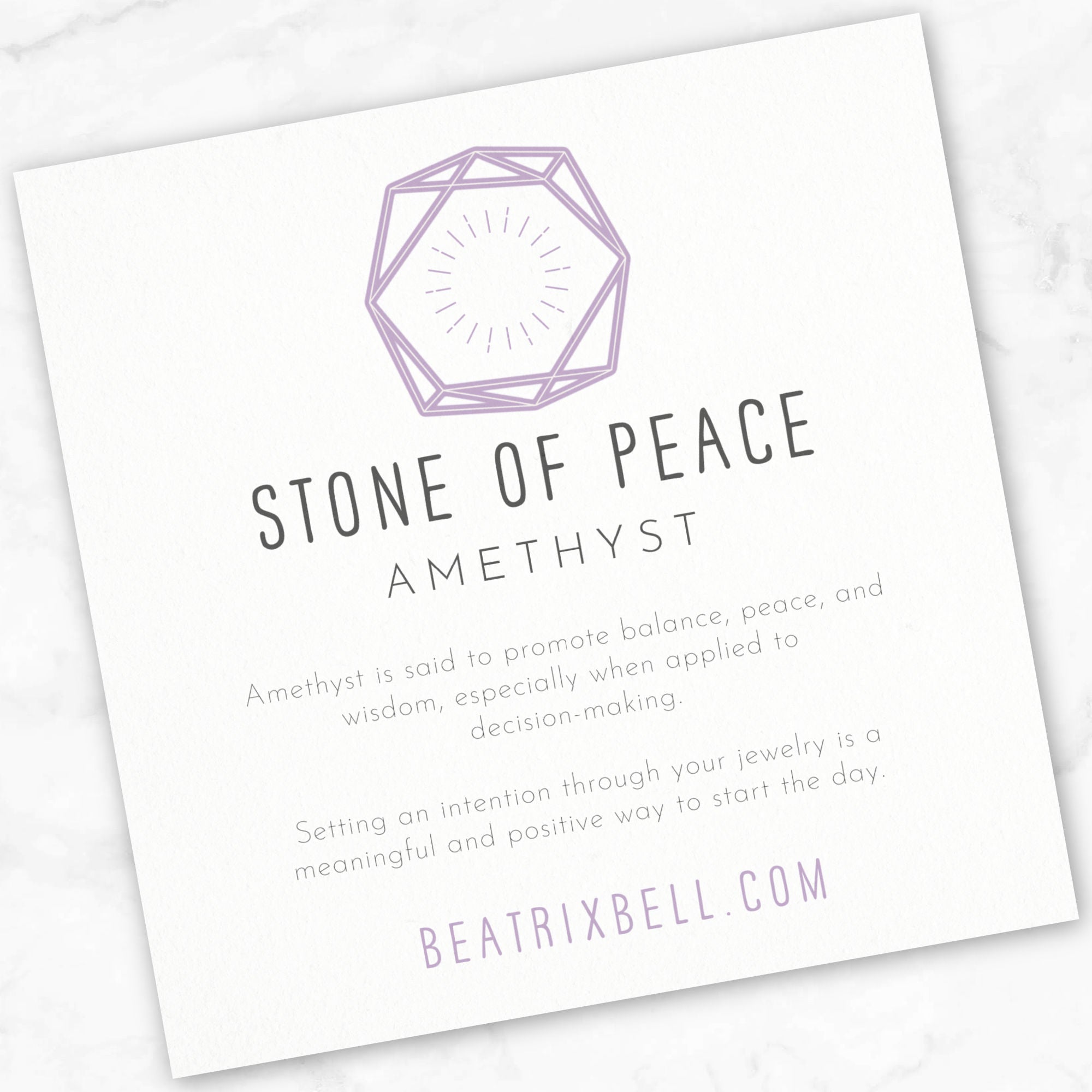 Stone of Peace • Amethyst Earrings