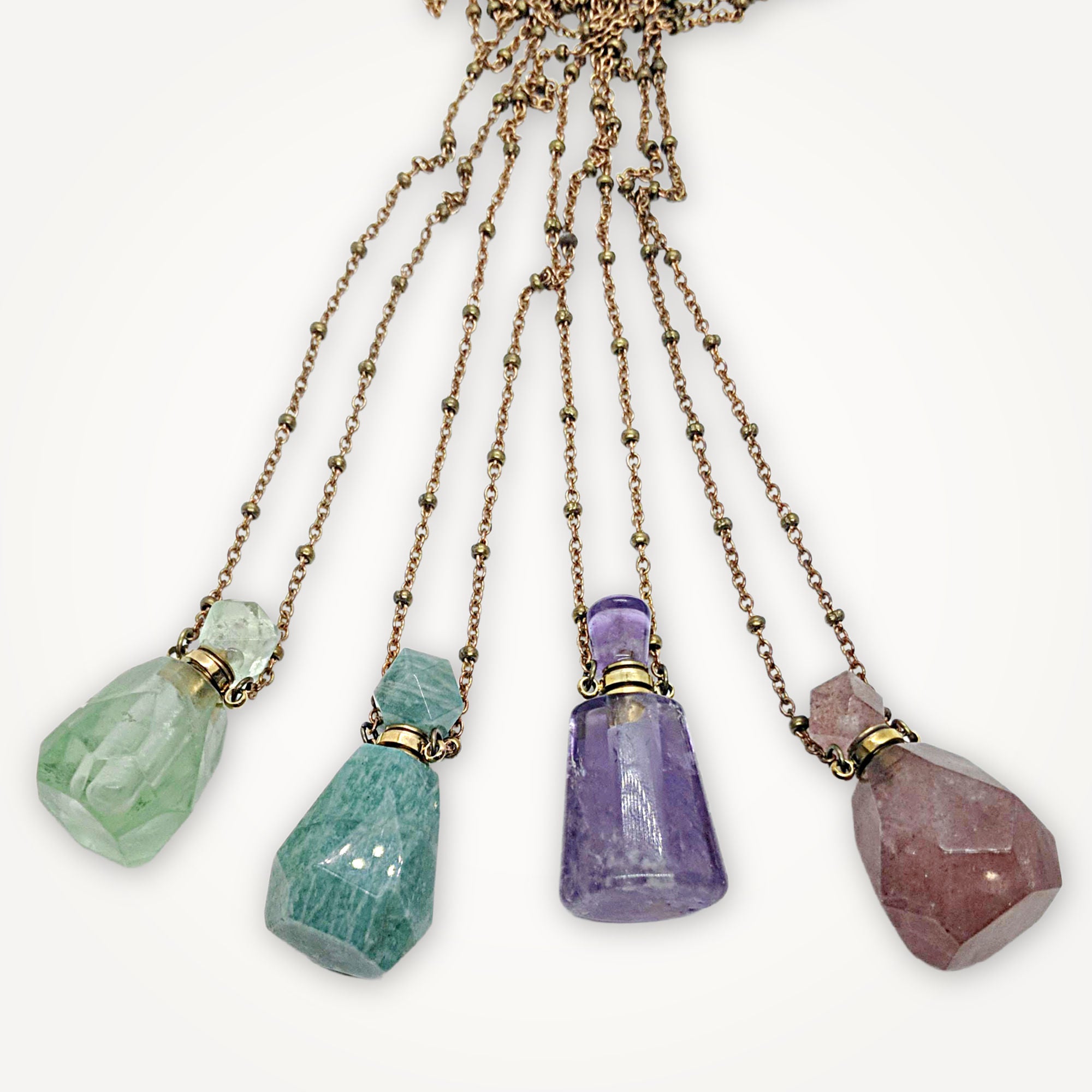 Vial Necklace • Choice of Gemstone