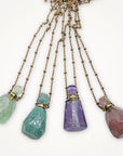 Vial Necklace • Choice of Gemstone