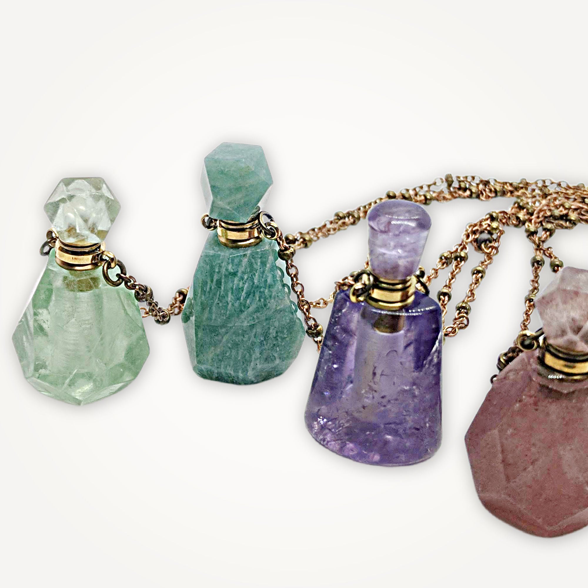 Vial Necklace • Choice of Gemstone