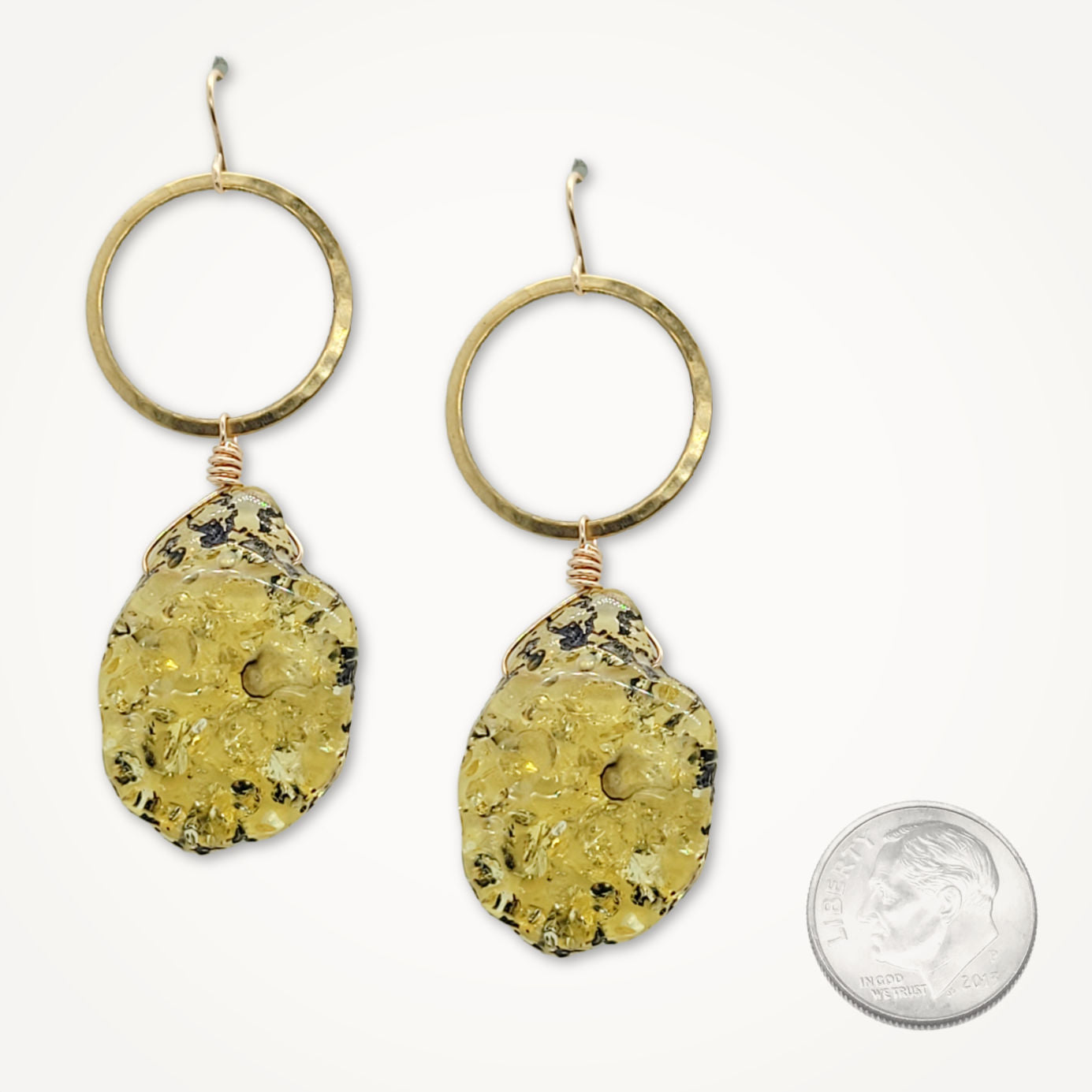Amber hoop deals earrings