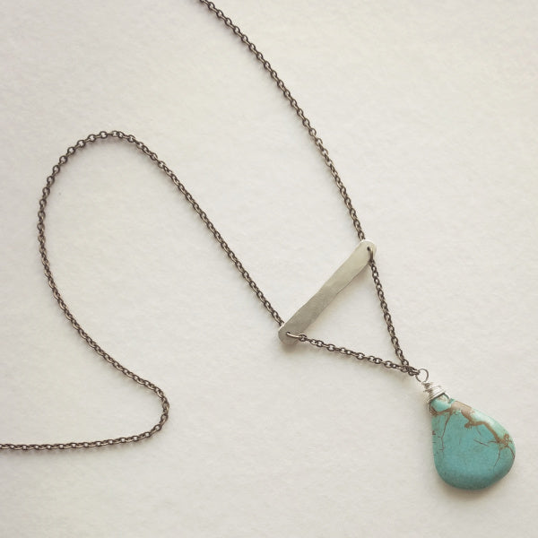 Balance Necklace • Turquoise Teardrop