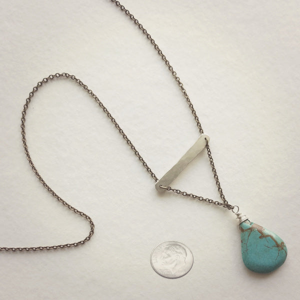 Balance Necklace • Turquoise Teardrop