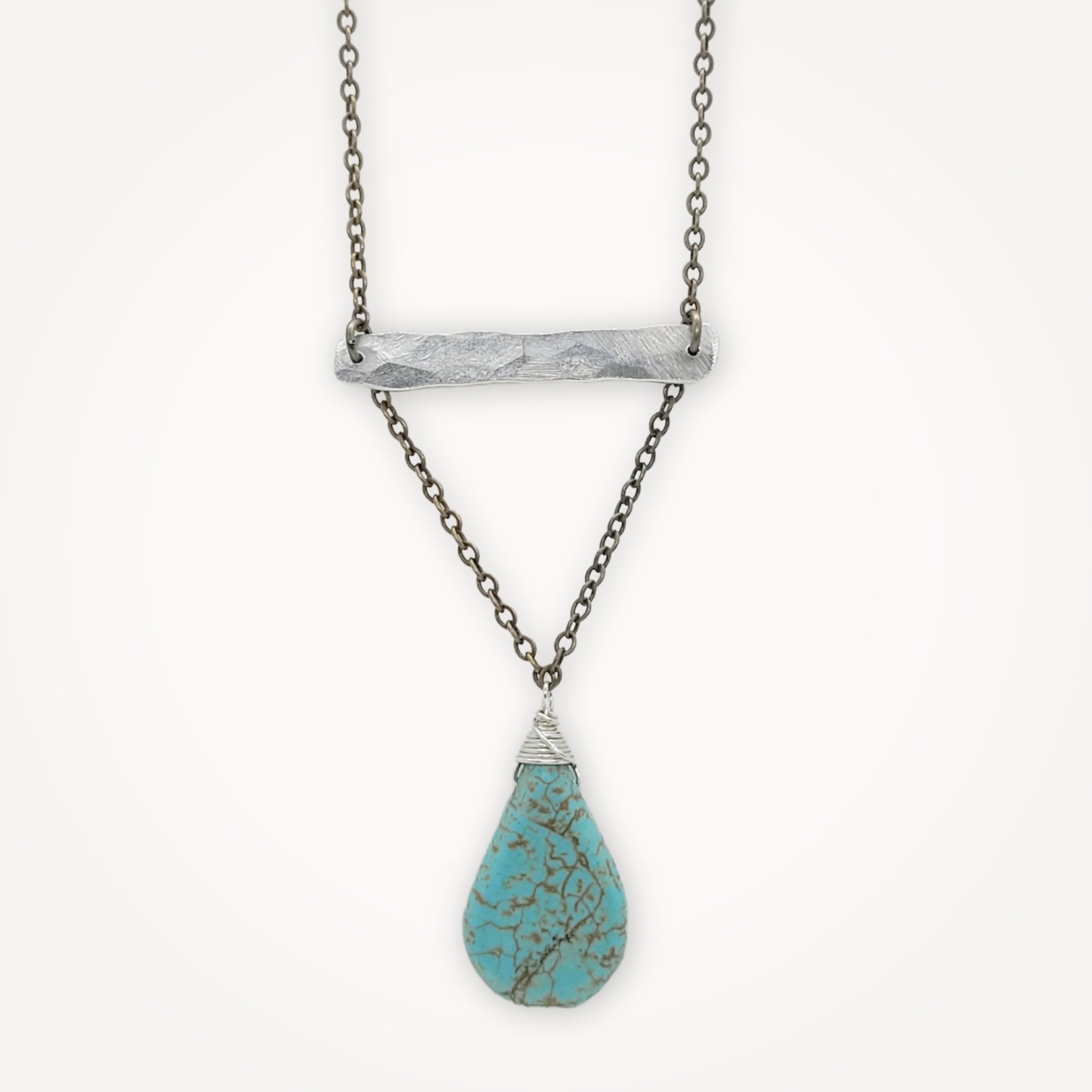 Balance Necklace • Turquoise Teardrop