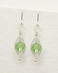 Sterling Silver Birthstone Earrings • Choice of Month