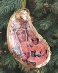 Madonna and Child Christmas Oyster Shell Ornament • Choice of Design