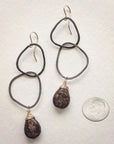 River Rock Earrings • Bronzite