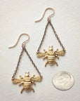 Hanging Bee Earrings