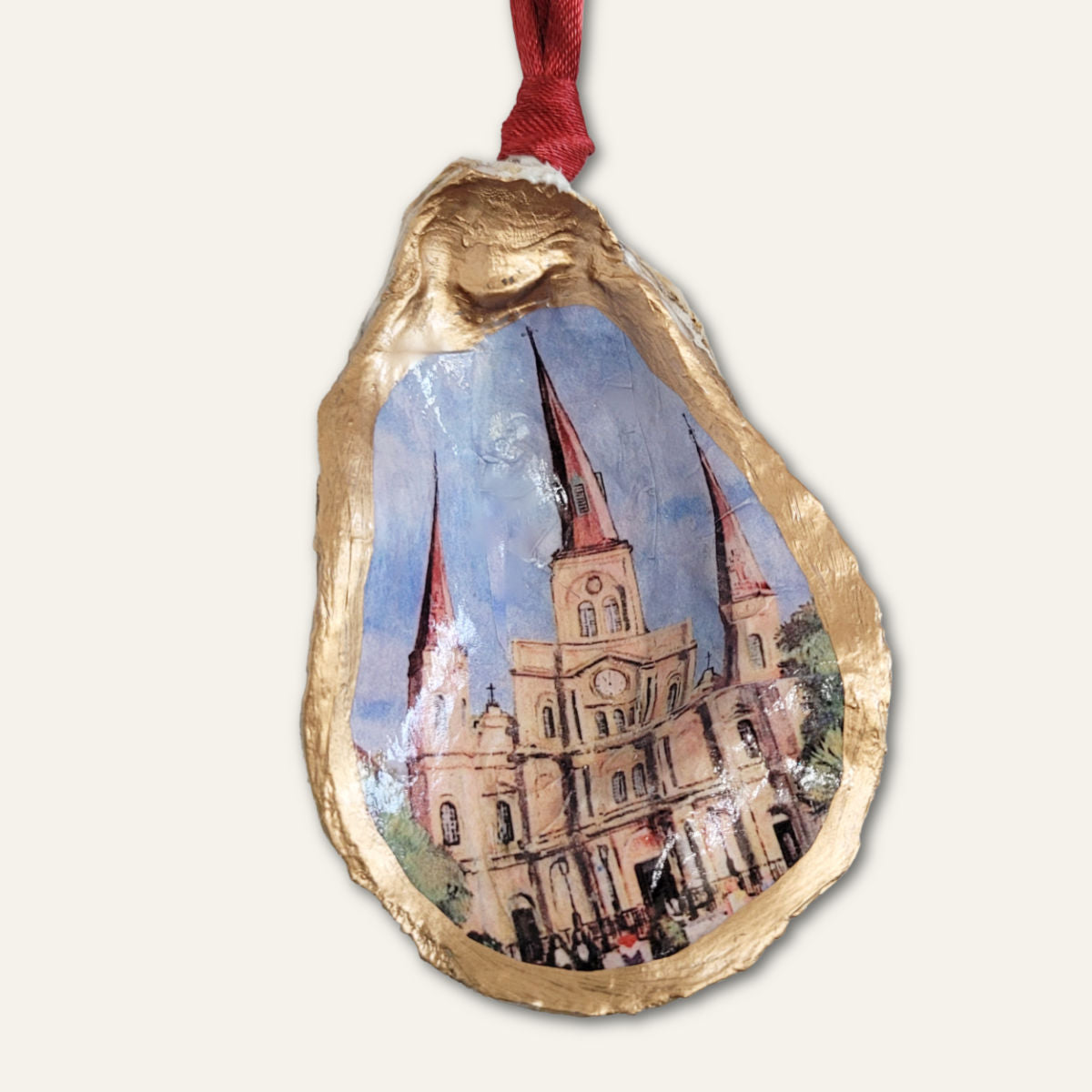 St. Louis Cathedral Ornament • Oyster Shell