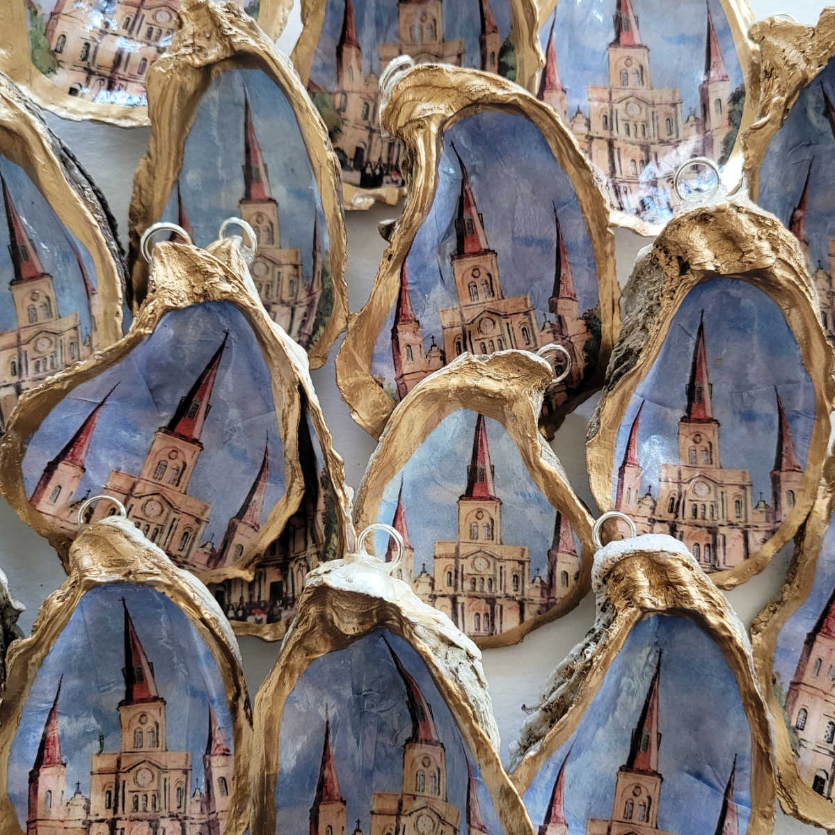 St. Louis Cathedral Ornament • Oyster Shell