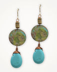 Charming Copper Earrings • Turquoise