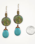 Charming Copper Earrings • Turquoise