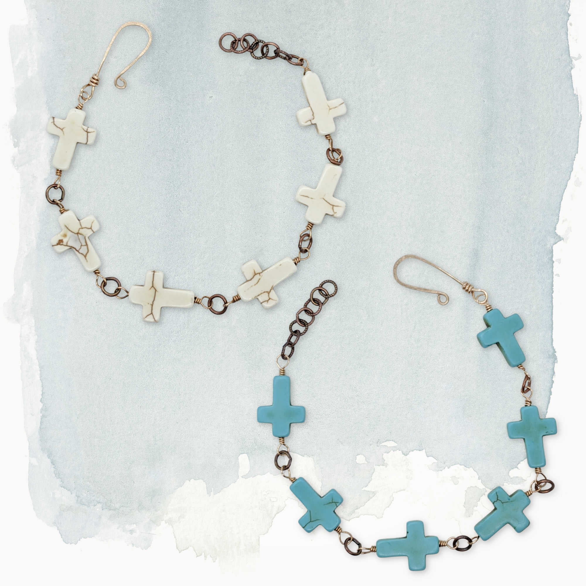 Gemstone Cross Bracelet