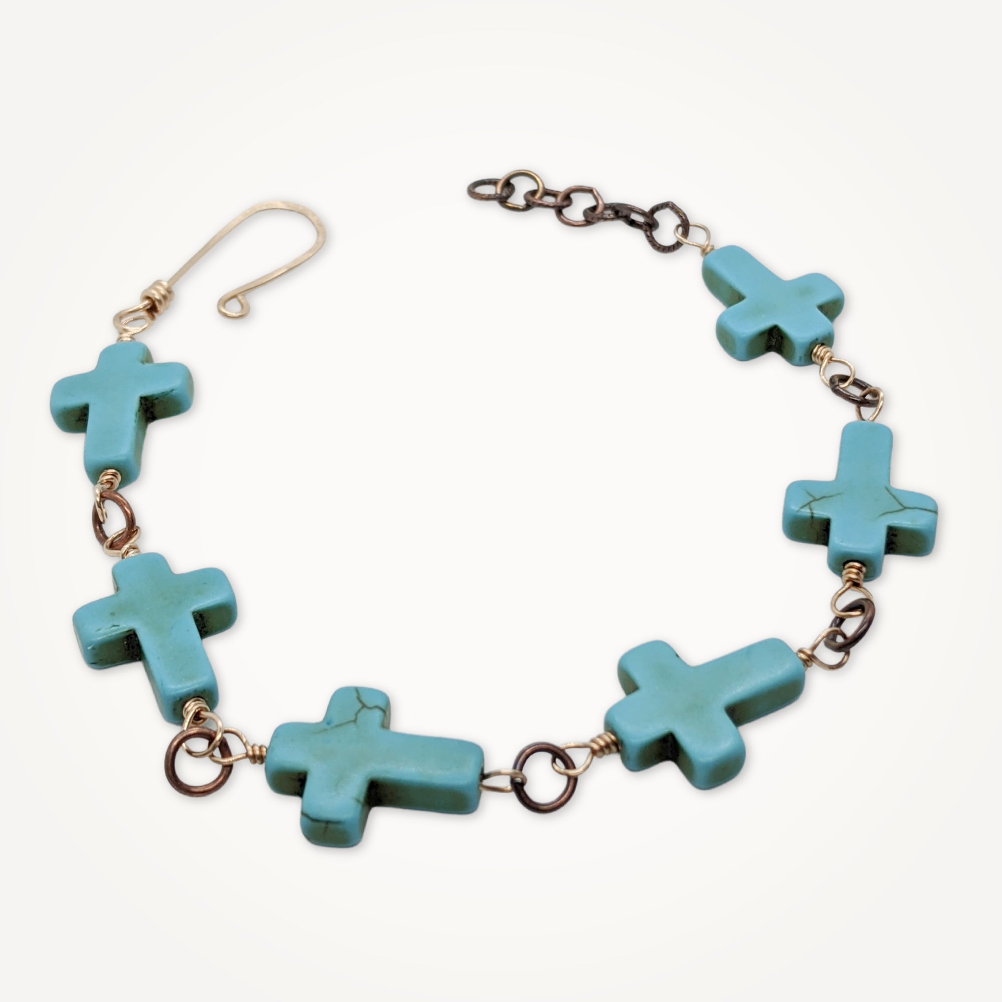 Gemstone Cross Bracelet