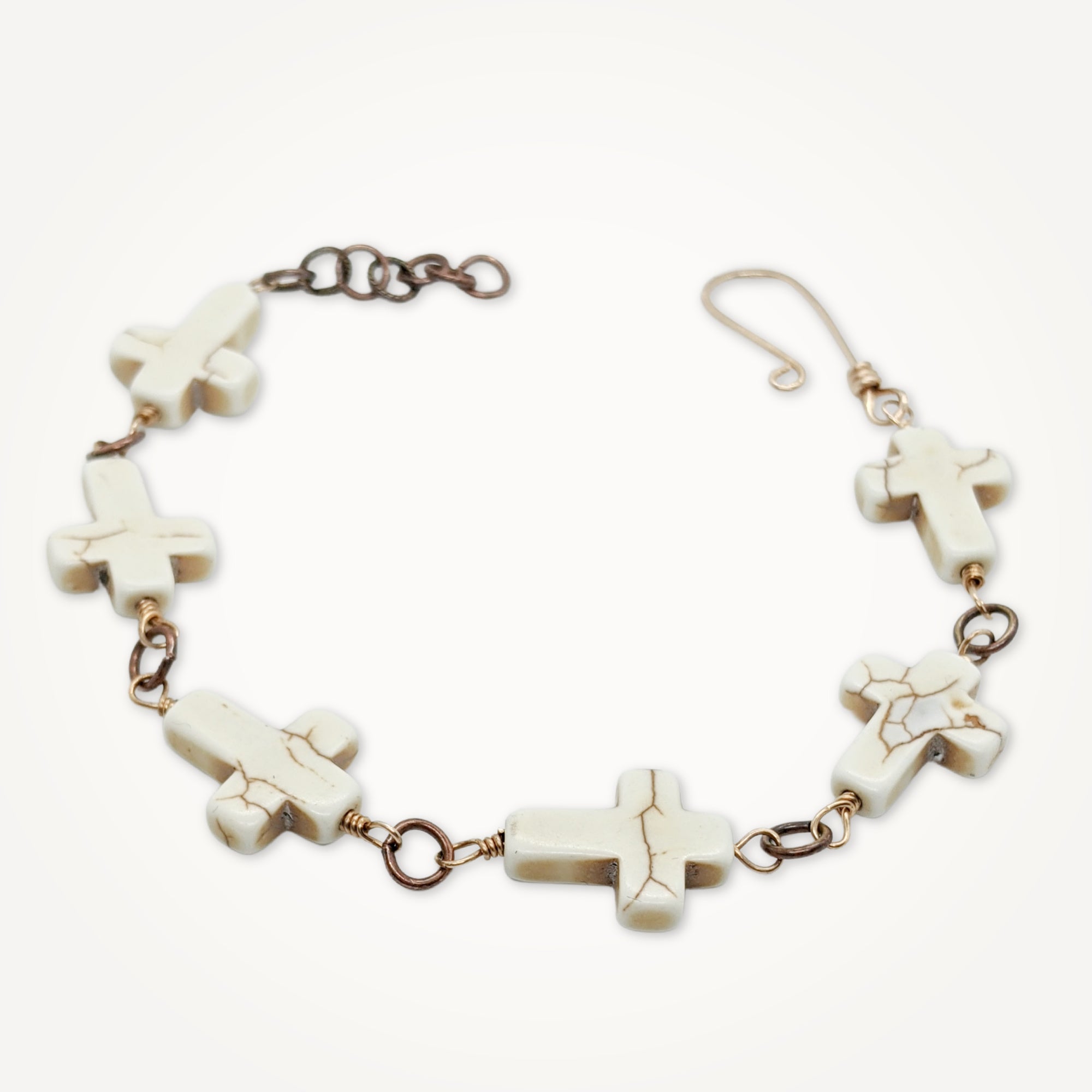 Gemstone Cross Bracelet