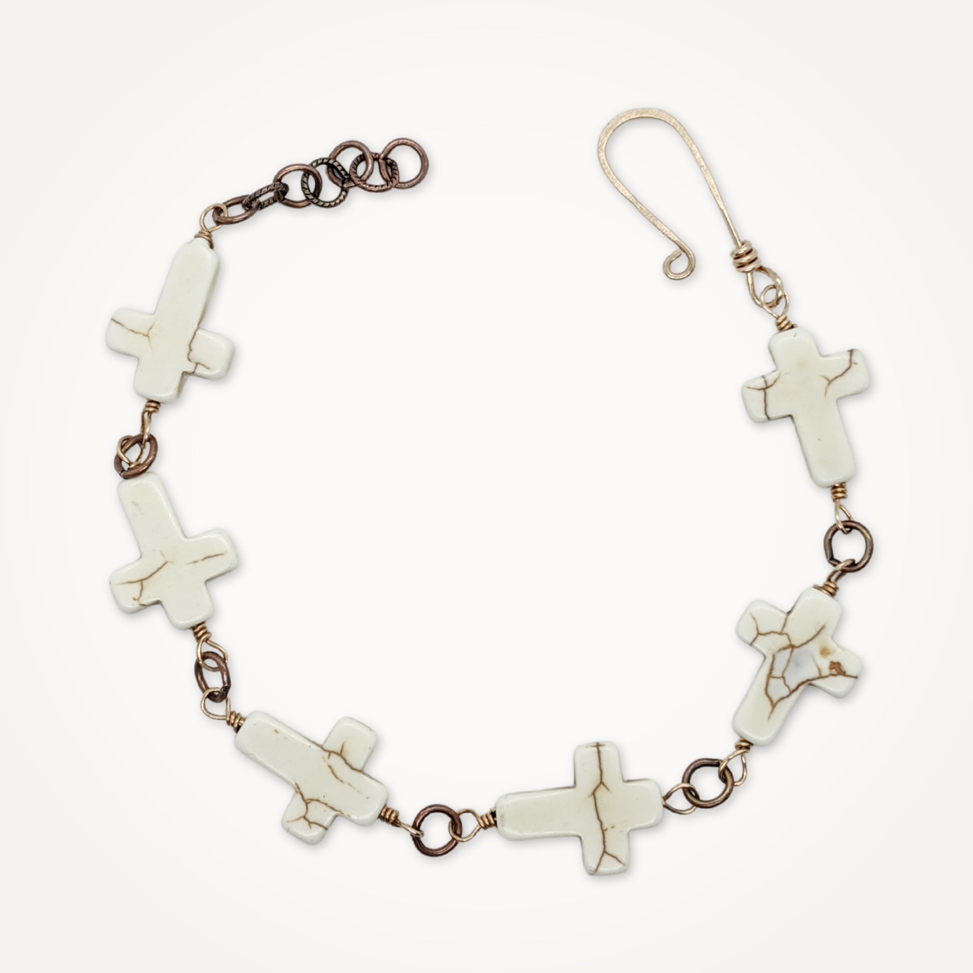 Gemstone Cross Bracelet