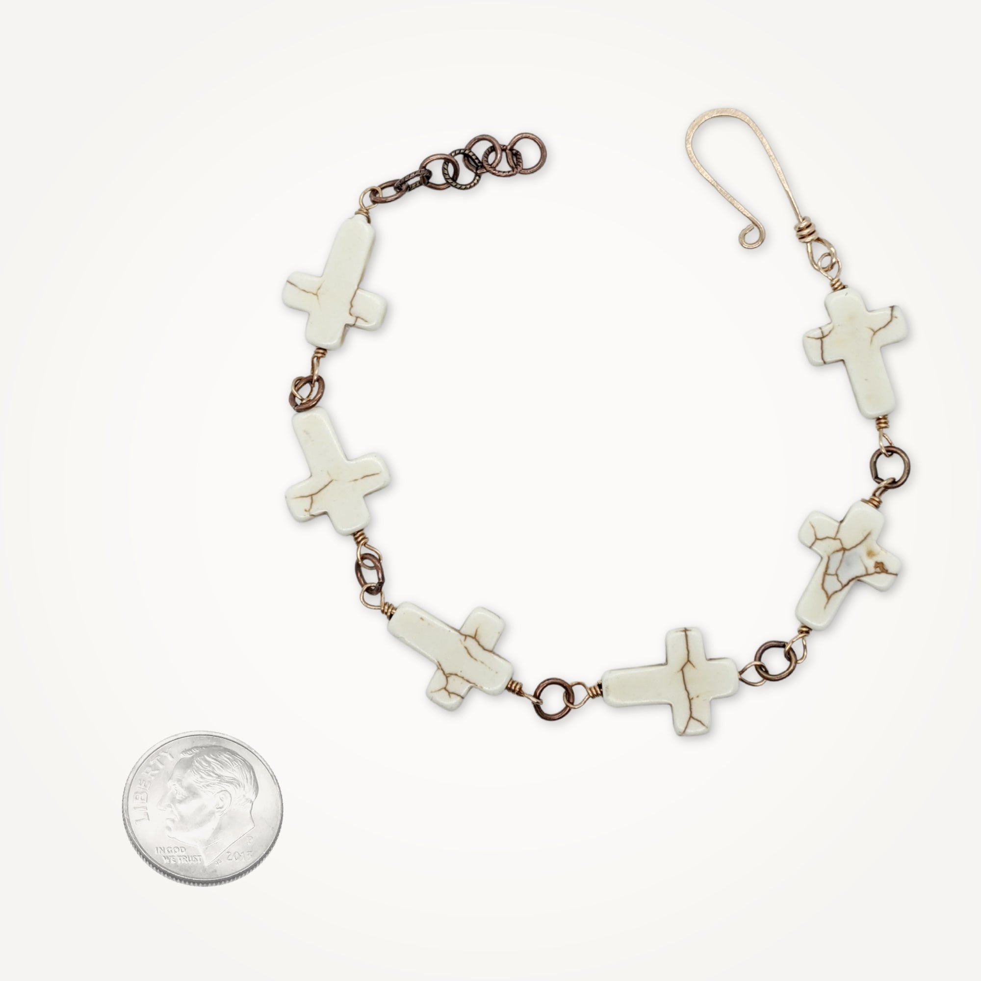 Gemstone Cross Bracelet