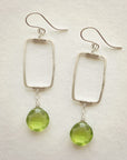Vertical Frame Earrings • Spring Green