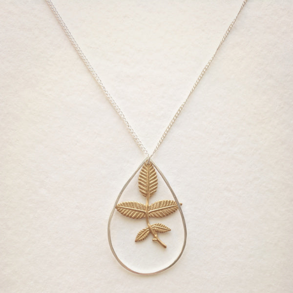 Teardrop Necklace • Foliage