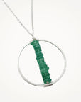 Hoop Necklace • Chakra Green Onyx