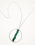 Hoop Necklace • Chakra Green Onyx
