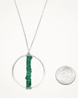 Hoop Necklace • Chakra Green Onyx