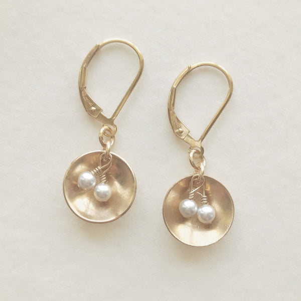 Oyster Earrings • Gold