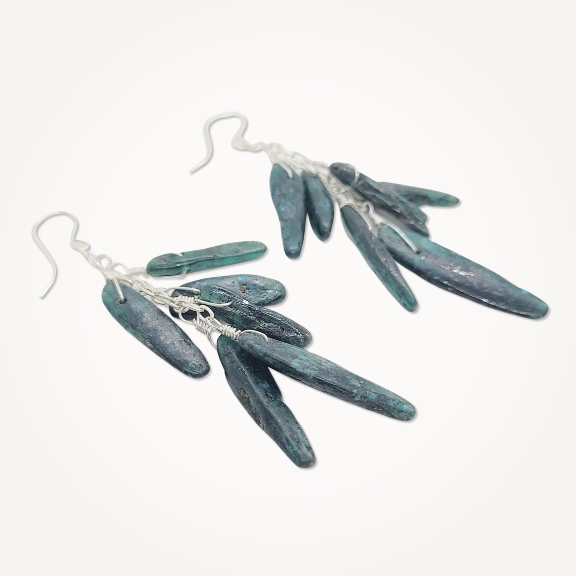 Mediterranean Earrings • Green Kyanite