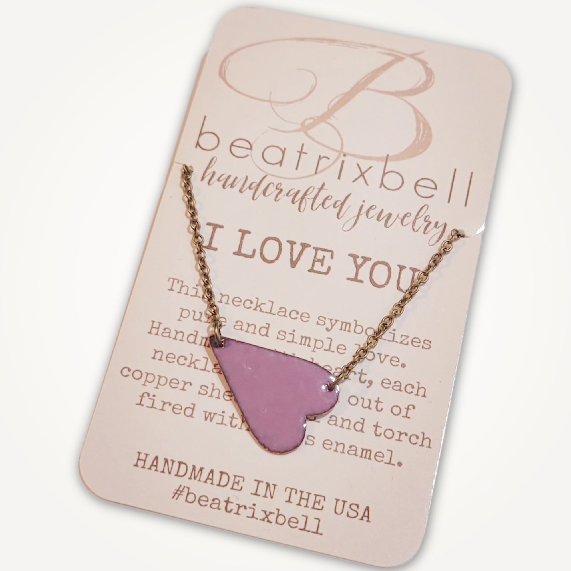 I Love You Necklace • Choice of Color