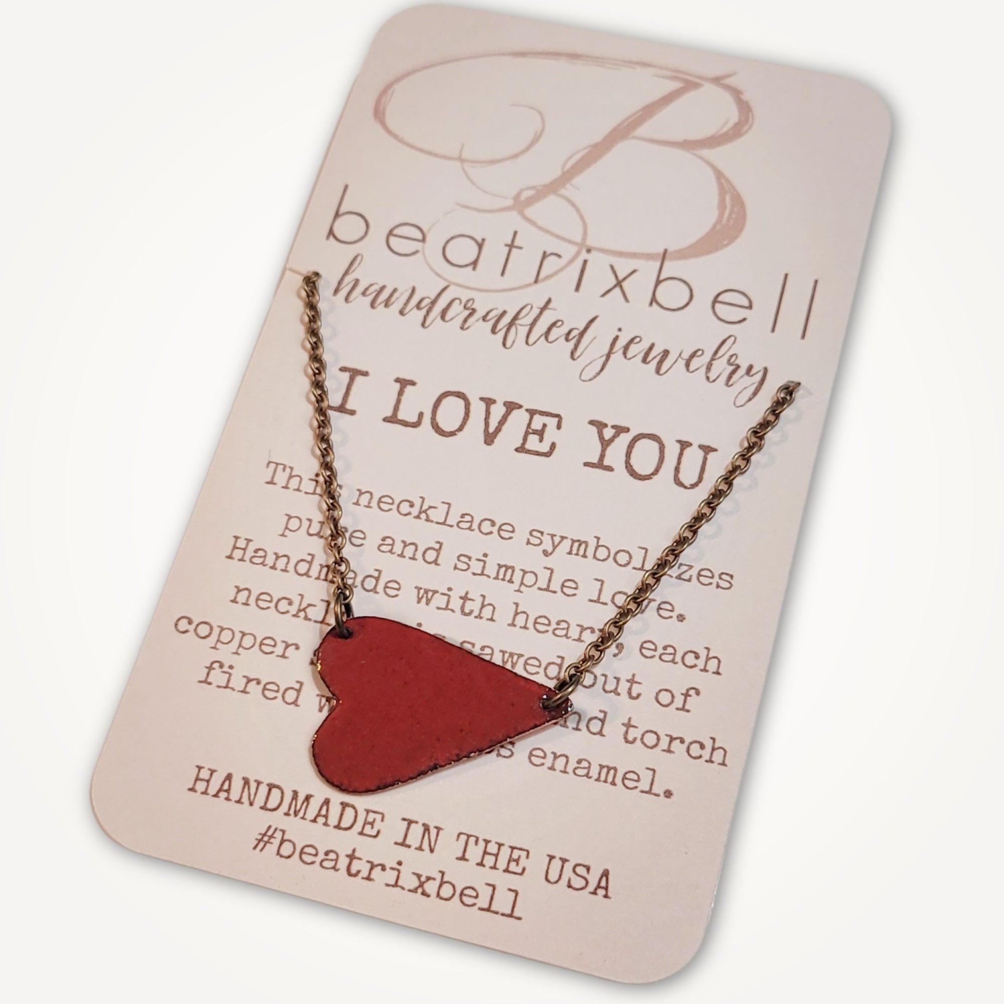 I Love You Necklace • Choice of Color