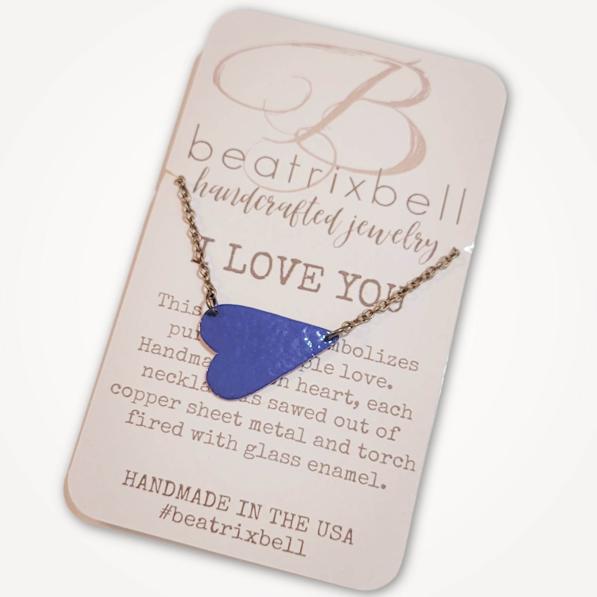 I Love You Necklace • Choice of Color