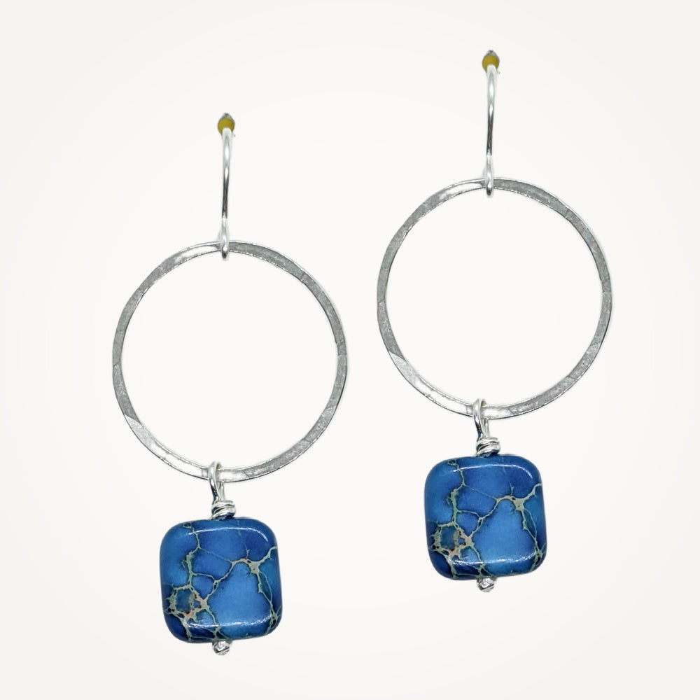 Hoop Earrings • Azure Mosaic