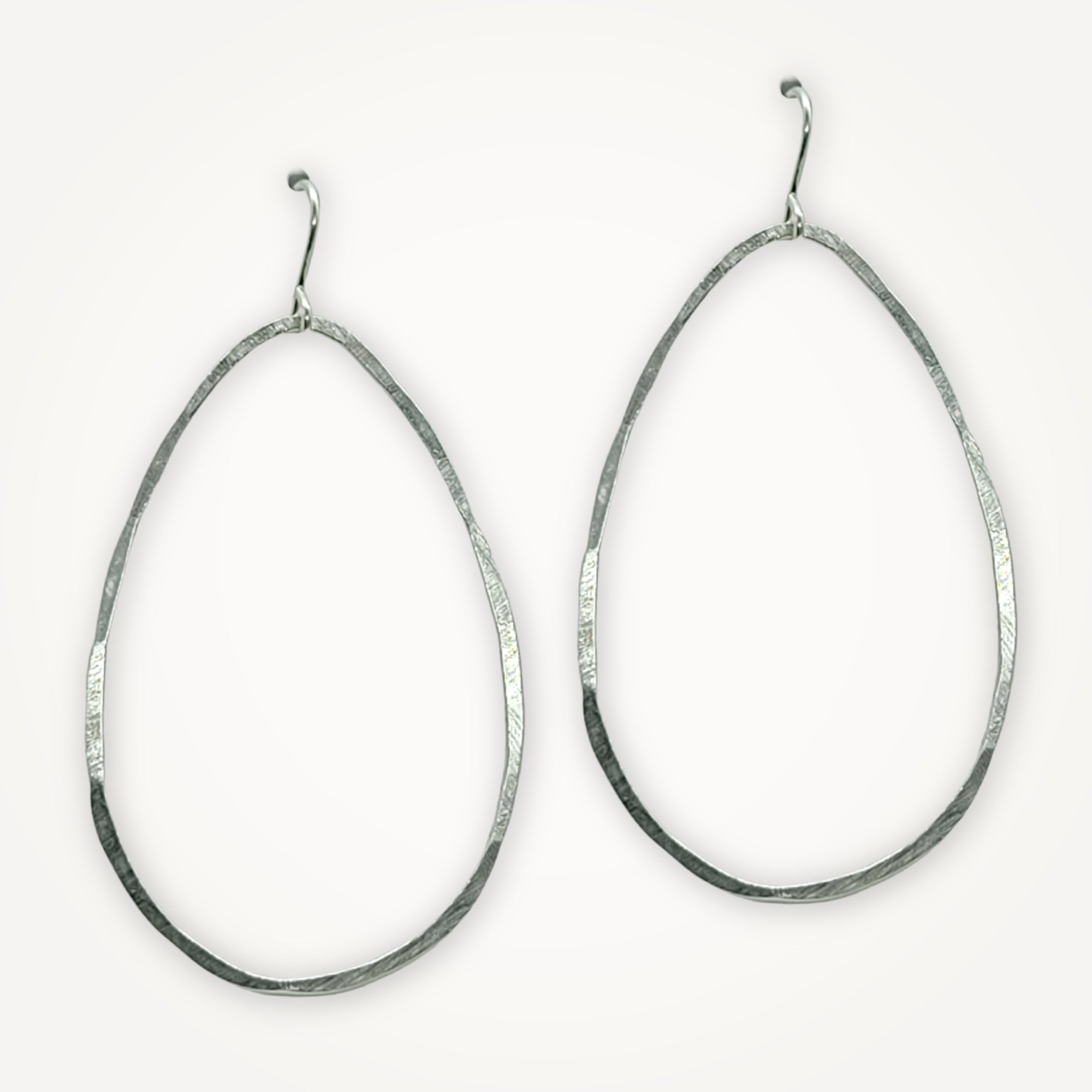 Hammered Hoop Earrings • Choice of Shape