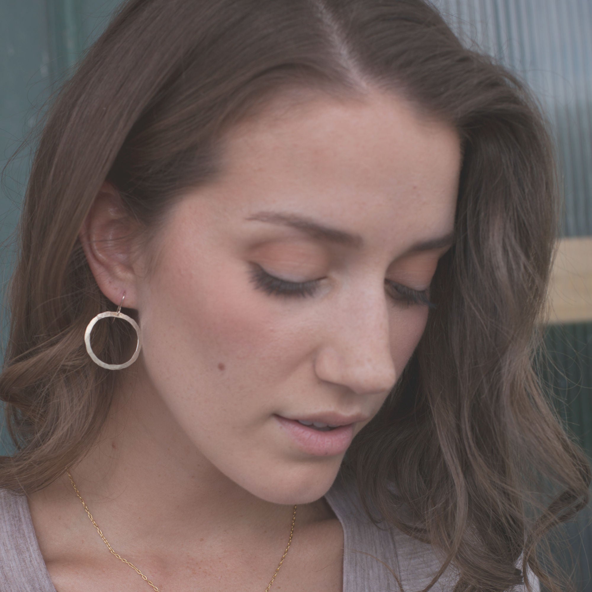 Organic Hoop Earrings • Medium
