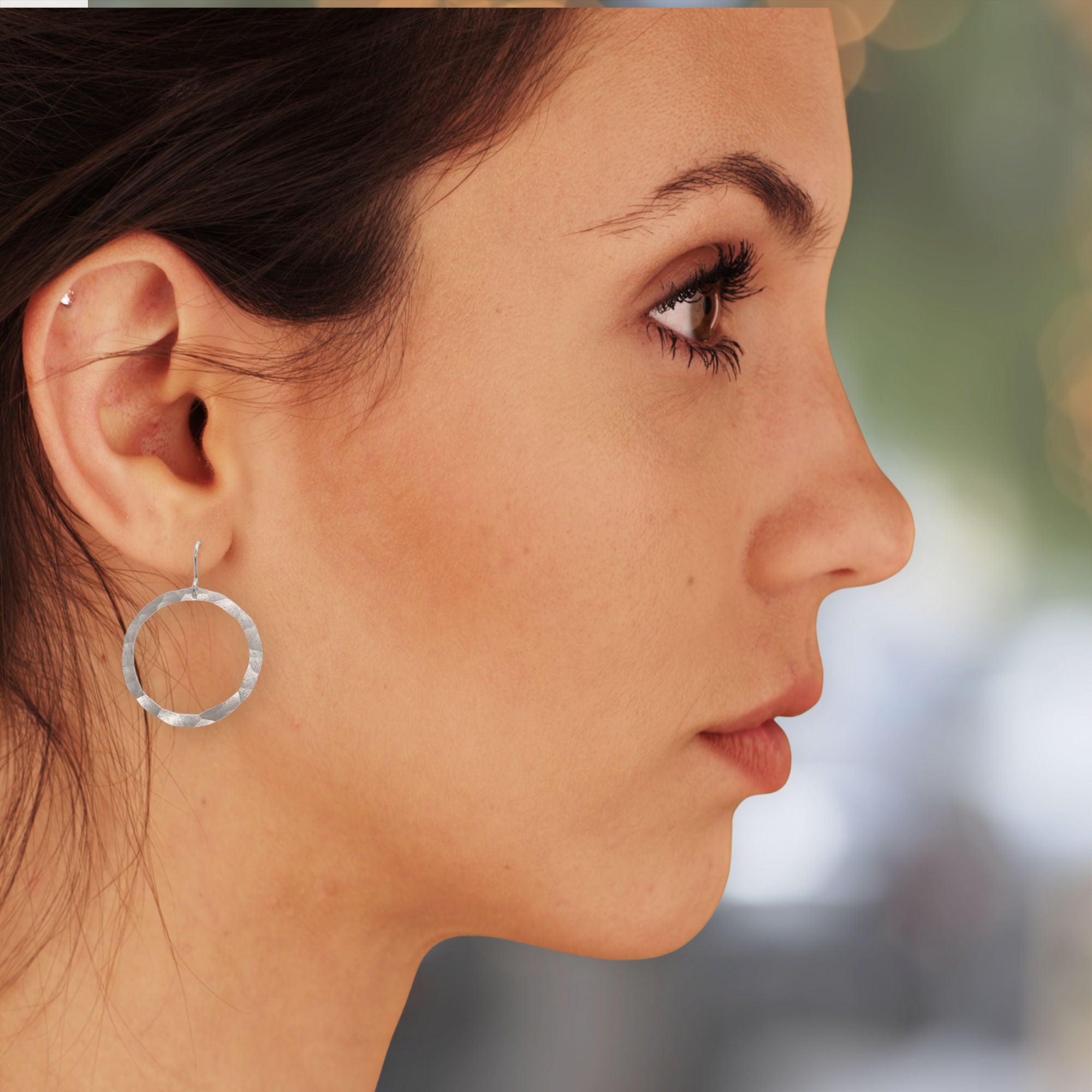 Organic Hoop Earrings • Medium