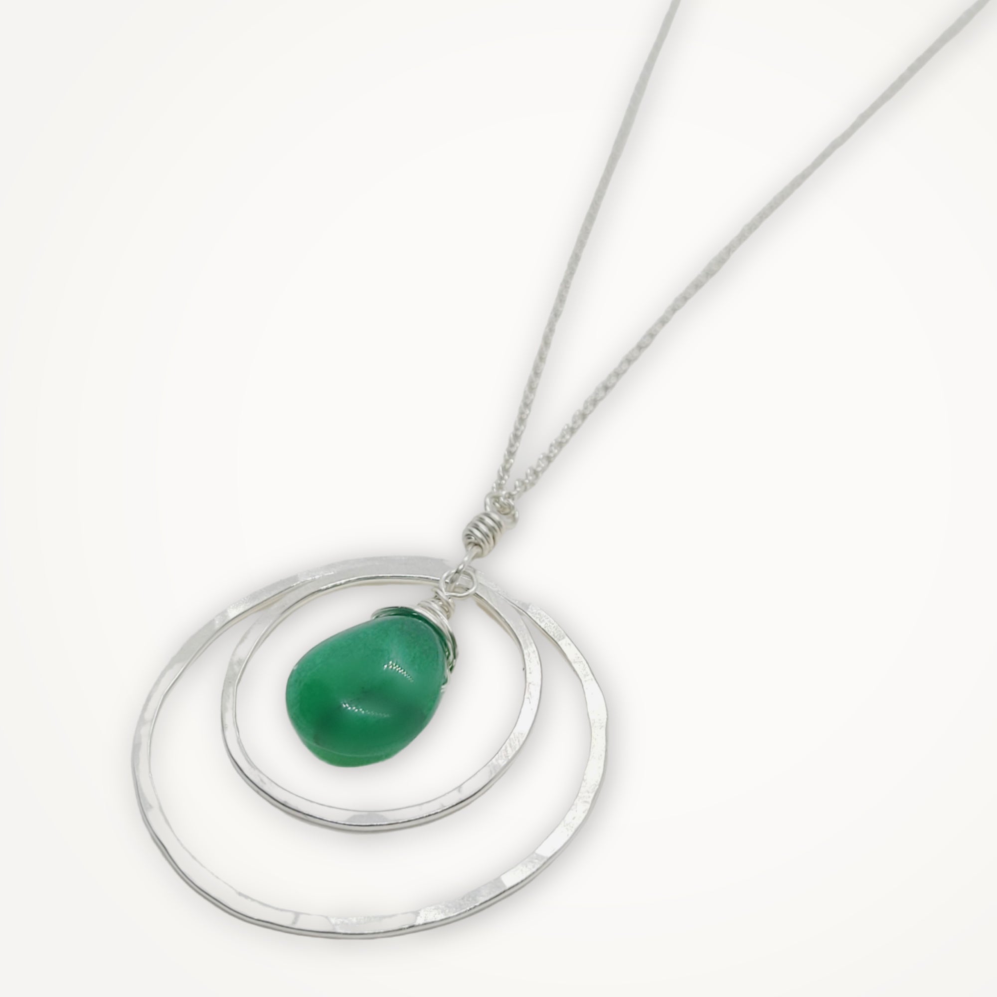 Orbit Hoop Necklace • Malaysian Jade