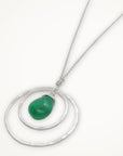 Orbit Hoop Necklace • Malaysian Jade