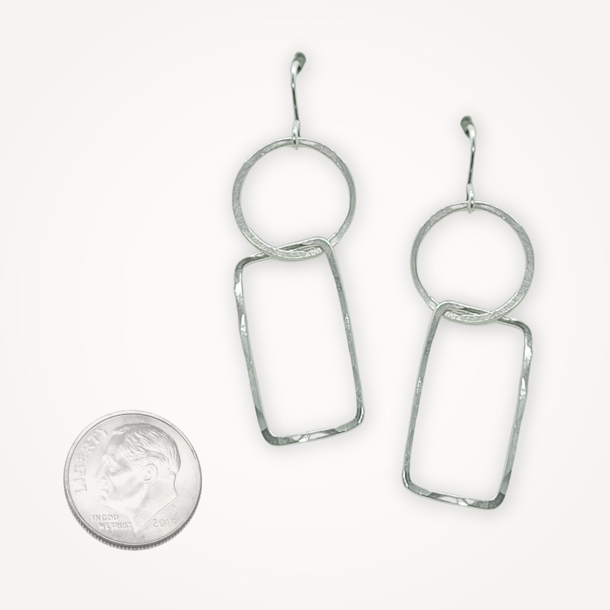 Hoop Rectangle Earrings